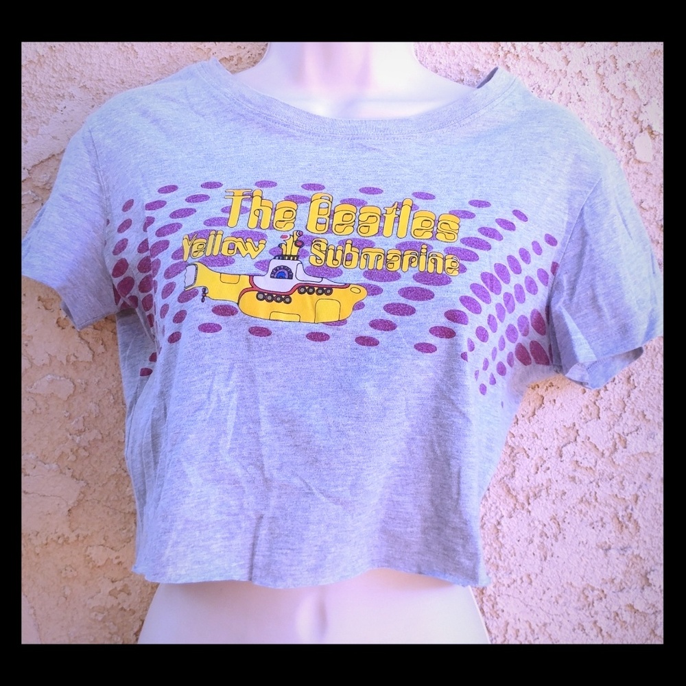 The Beatles Yellow Submarine Crop Top